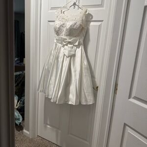 Elegant White Lace Dress